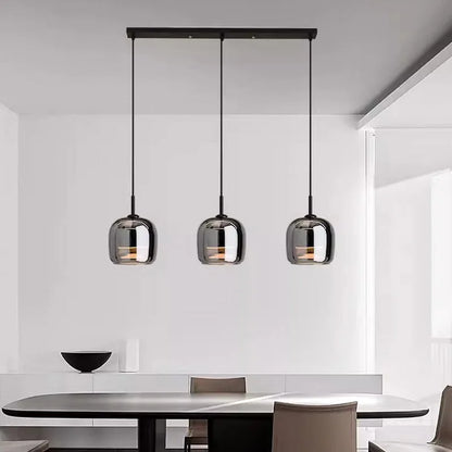 Sleek Glass LED Hanging Light Fixture
