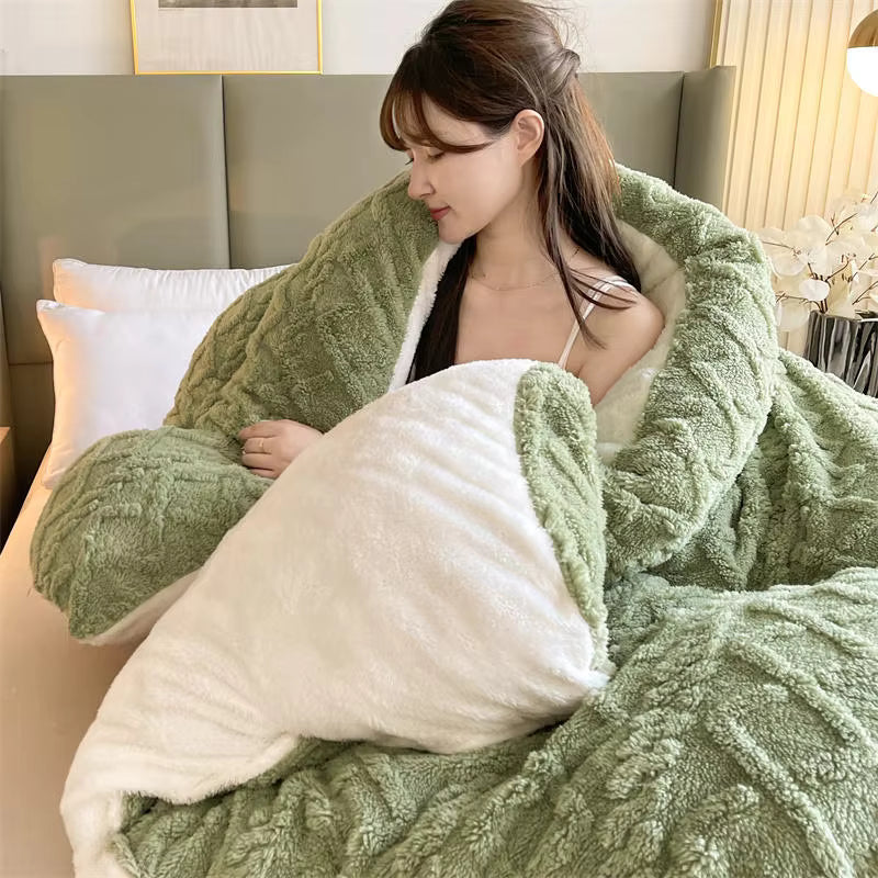 Cozy Plush Weighted Blanket Super Soft for Cold Nights