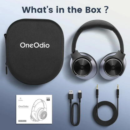 Wireless Noise Cancelling Headphones with USB-C & Microphone