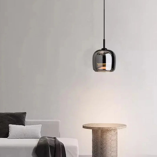 Sleek Glass LED Hanging Light Fixture - Lusomart