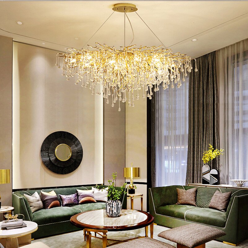 Luxury Crystal Drop LED Ceiling Light