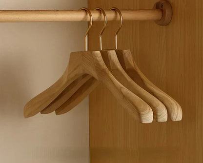 Premium Wooden Closet Hangers 2 Pack Wide Shoulders