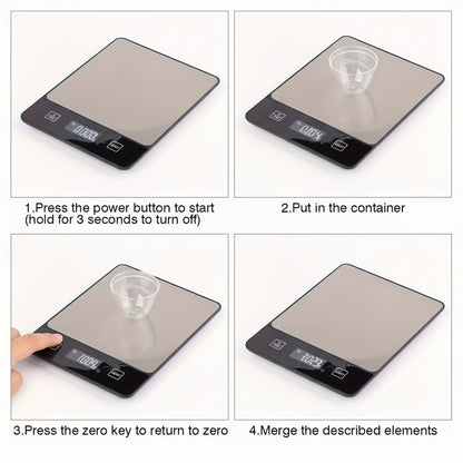 Accurate Digital Kitchen Scale 22lb Stainless Steel