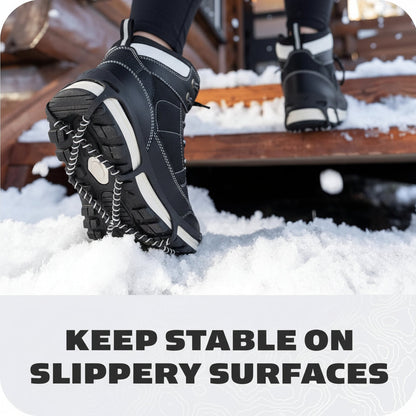 Winter Grip Shoe Spikes Ice Traction Cleats Stainless Steel