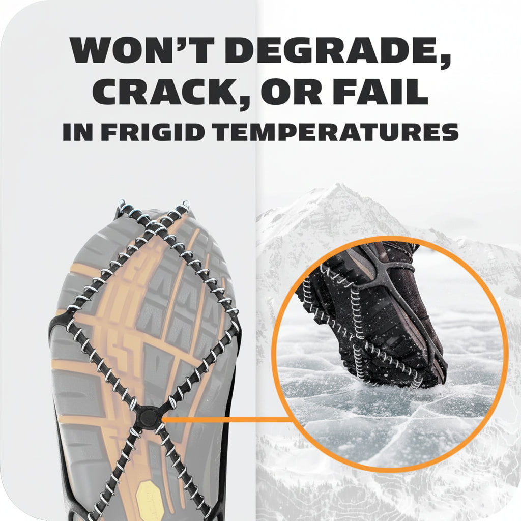 Winter Grip Shoe Spikes Ice Traction Cleats Stainless Steel