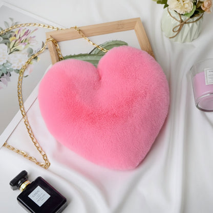 Fashion Fake Fur Cross Body Chain Bag