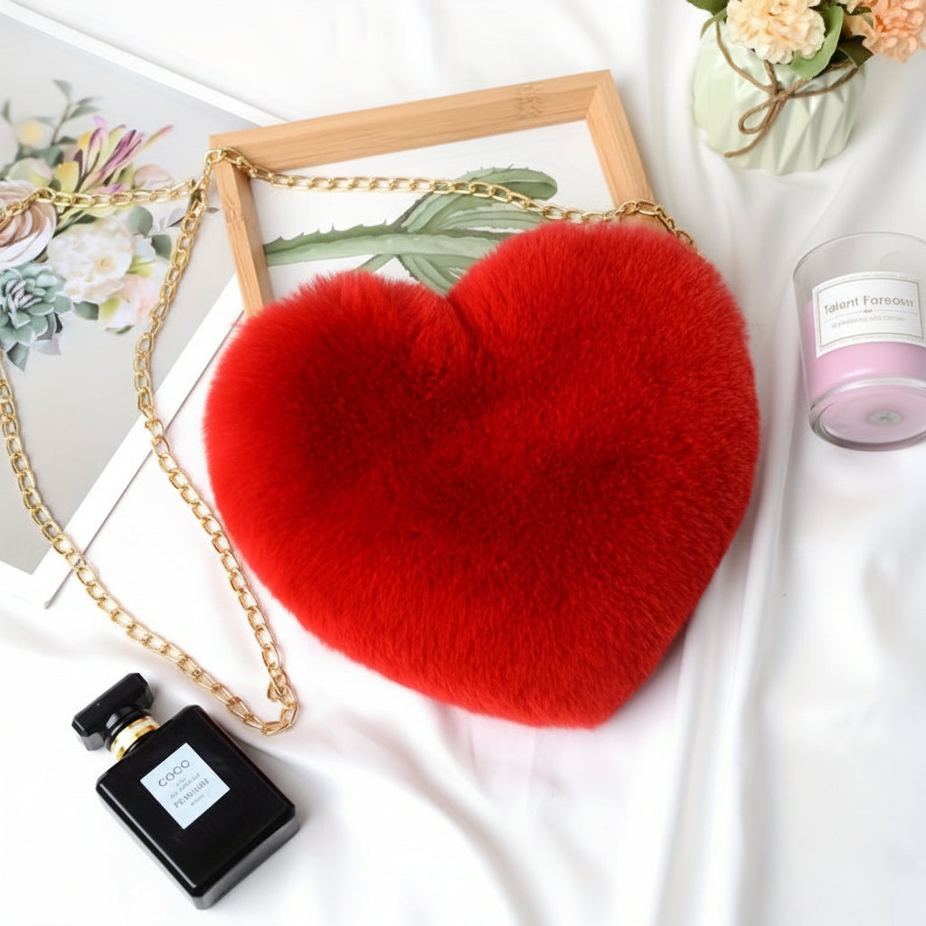 Fashion Fake Fur Cross Body Chain Bag