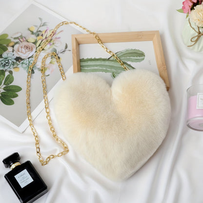 Fashion Fake Fur Cross Body Chain Bag