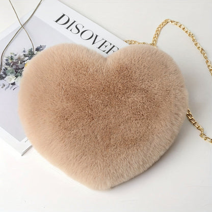 Fashion Fake Fur Cross Body Chain Bag