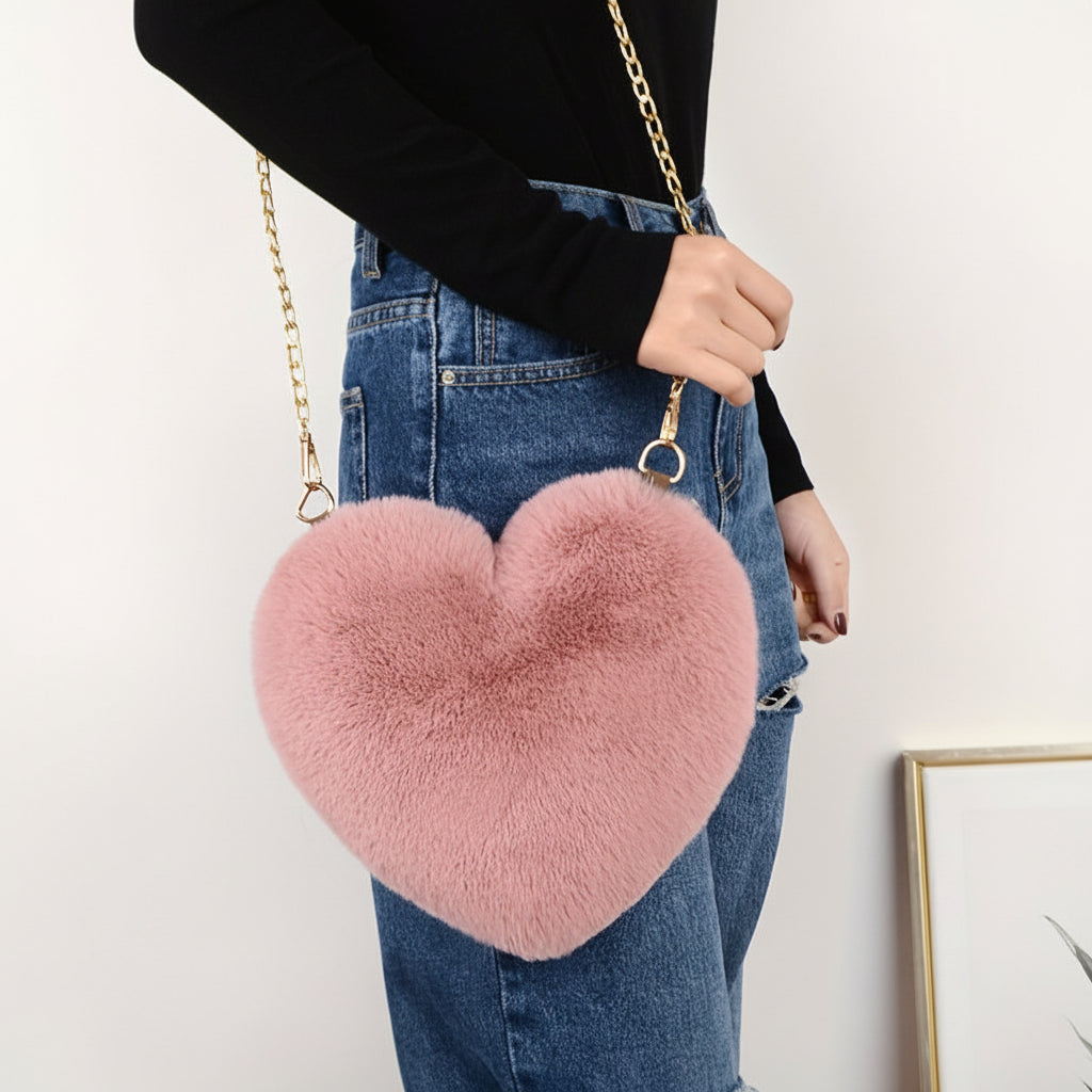 Fashion Fake Fur Cross Body Chain Bag