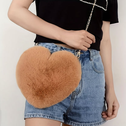 Fashion Fake Fur Cross Body Chain Bag
