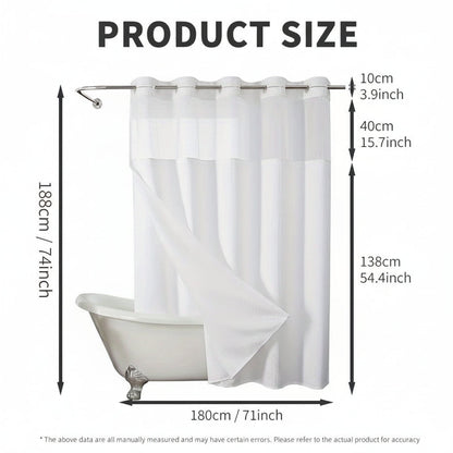 Waterproof Geometric Pattern Bathroom Shower Curtain Set