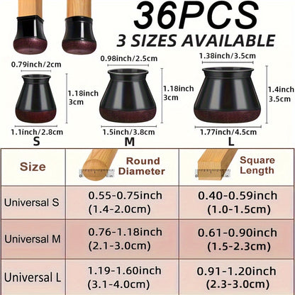 Furniture Floor Savers Rubber Anti Scratch Chair Leg Caps