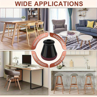 Furniture Floor Savers Rubber Anti Scratch Chair Leg Caps