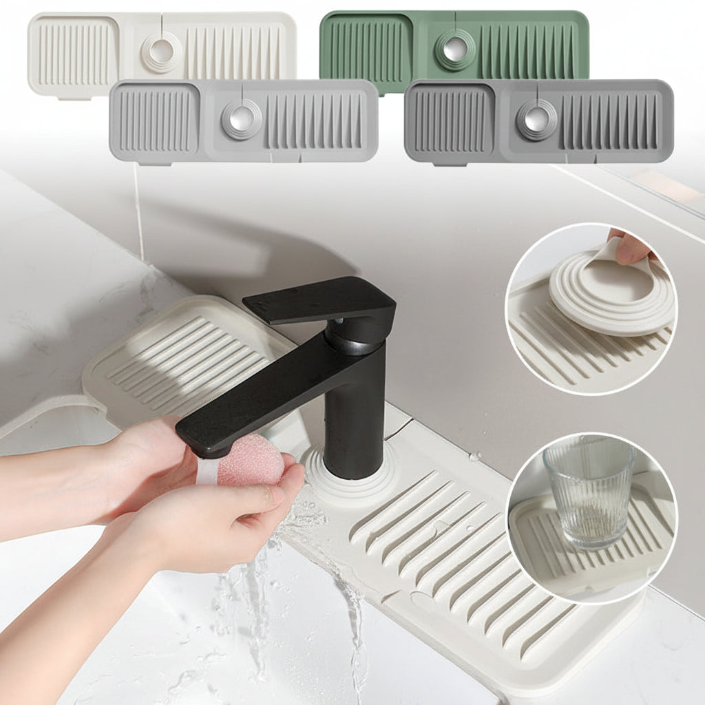 Waterproof Kitchen Sink Protector Mat with Drainage System
