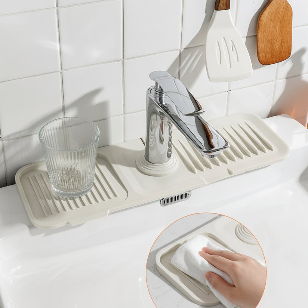 Waterproof Kitchen Sink Protector Mat with Drainage System