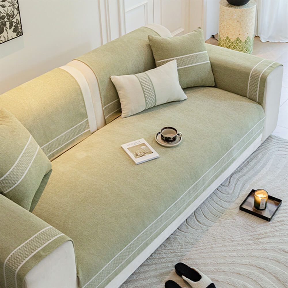 Soft Plush Fleece Sofa Protector Slipcover - Lusomart