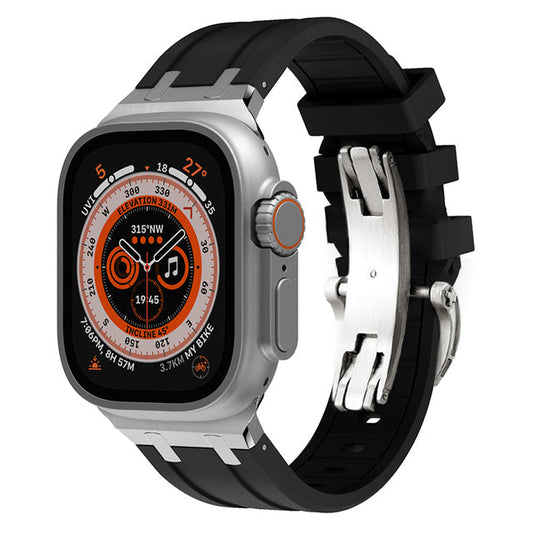 Durable Silicone Watch Strap With Secure Buckle And Metal Fitting - Lusomart