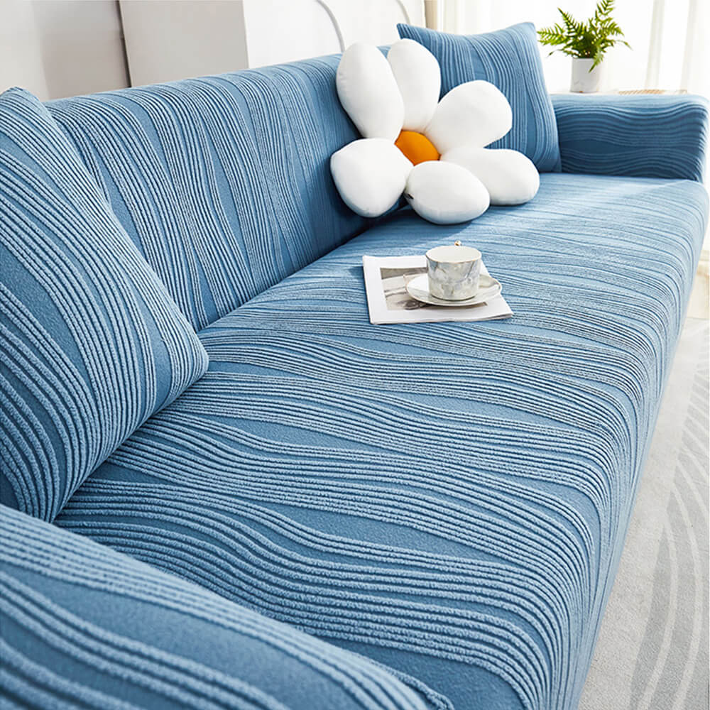 Plush Fitted Pet Proof Sofa Slipcover Durable Fabric