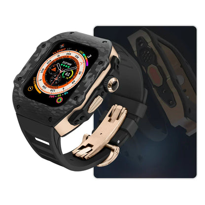 Durable Rubber Strap and Stainless Steel Case for Apple Watch