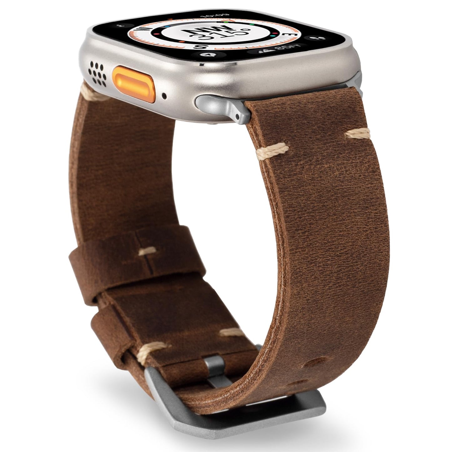 Classic Brown Leather Band for Apple Watch