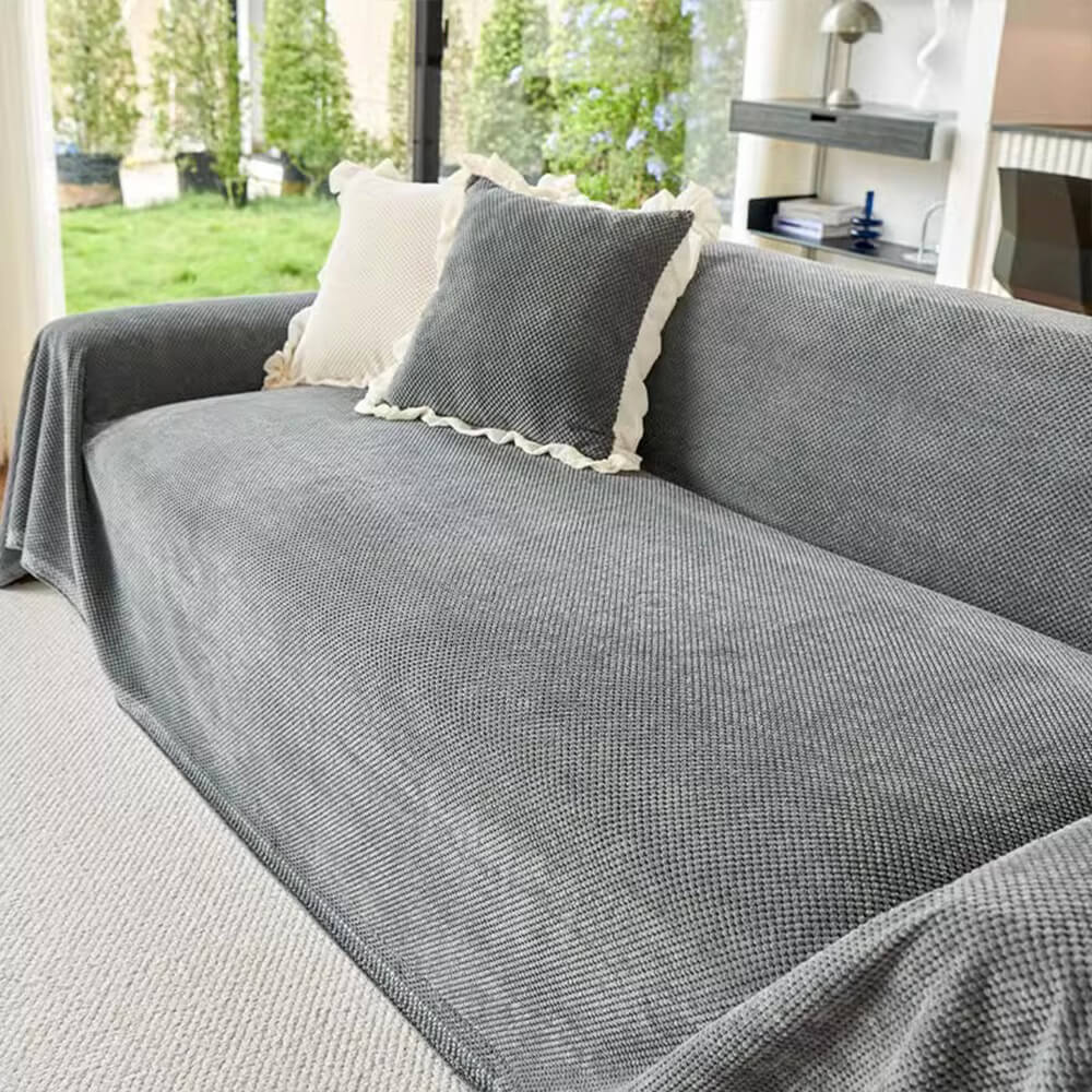 Cozy Fleece Sofa Slipcover for Living Room Comfort