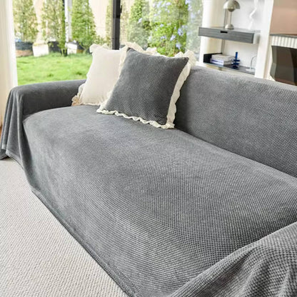 Cozy Fleece Sofa Slipcover for Living Room Comfort