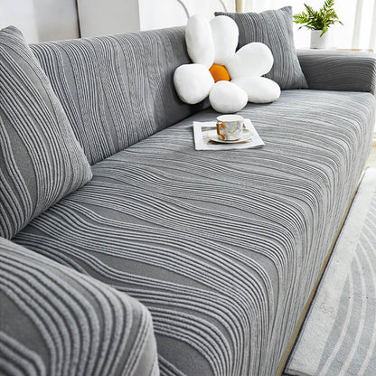 Plush Fitted Pet Proof Sofa Slipcover Durable Fabric