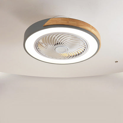 Rustic Wood Ceiling Fan with Efficient LED Lighting