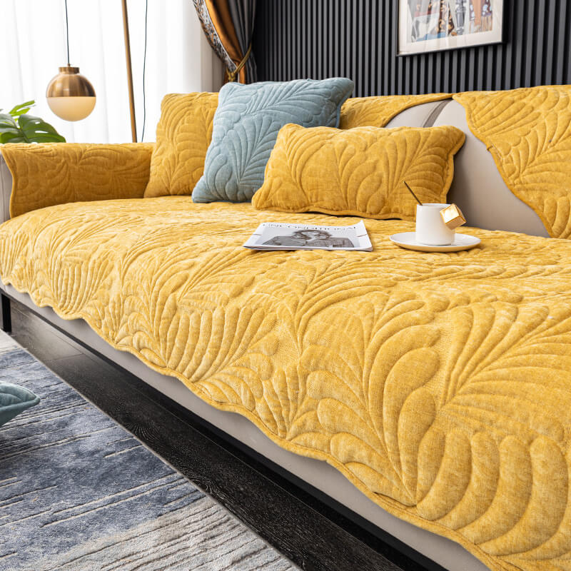 Soft Fabric Sofa Protector Anti Scratch Slip Resistant Cover