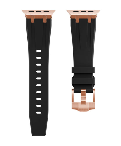 Soft Silicone Strap With Silver Buckle For Apple Watch