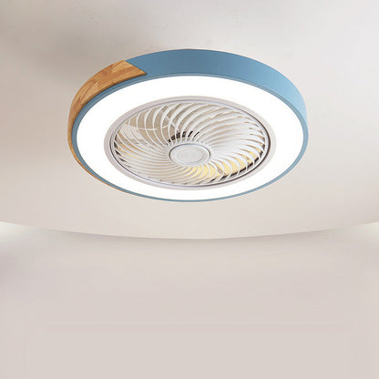 Rustic Wood Ceiling Fan with Efficient LED Lighting