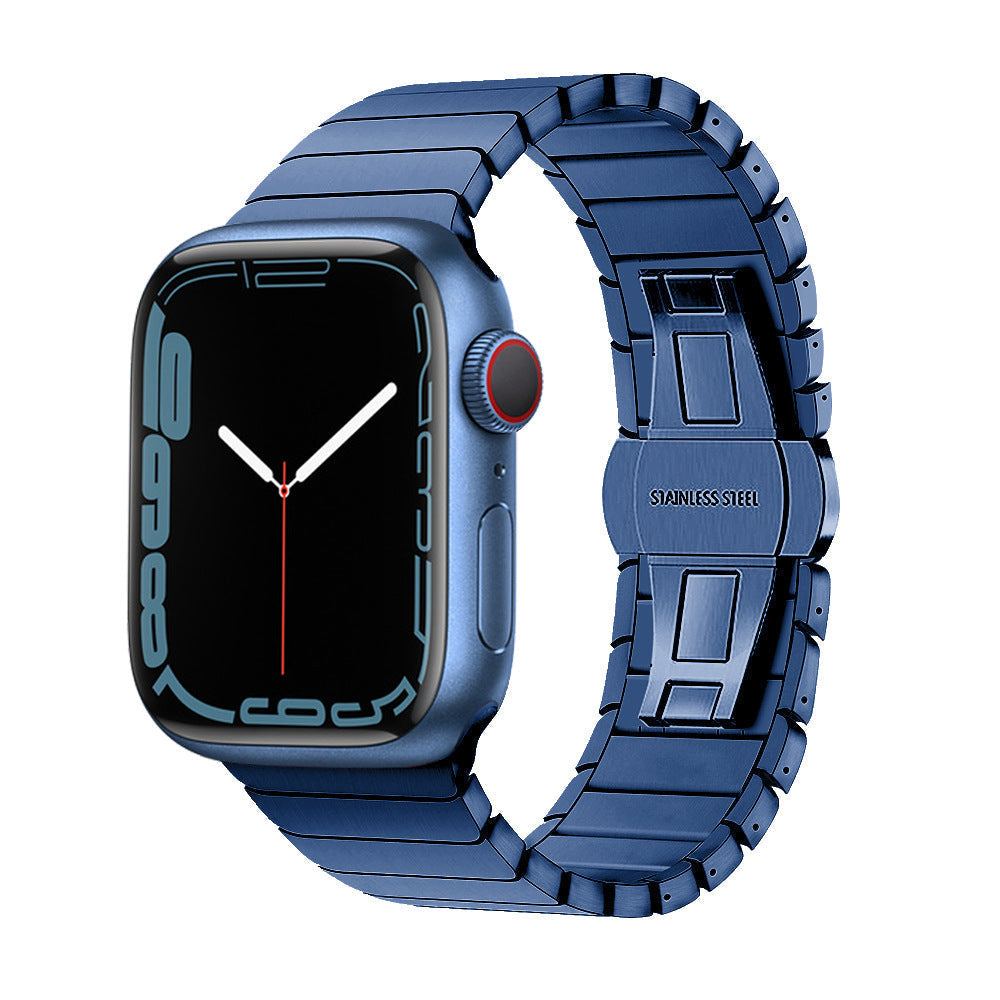 Stainless Steel Watch Strap with Secure Clasp