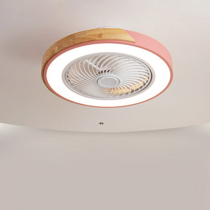 Rustic Wood Ceiling Fan with Efficient LED Lighting