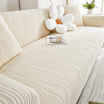 Plush Fitted Pet Proof Sofa Slipcover Durable Fabric
