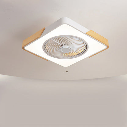 Rustic Wood Ceiling Fan with Efficient LED Lighting