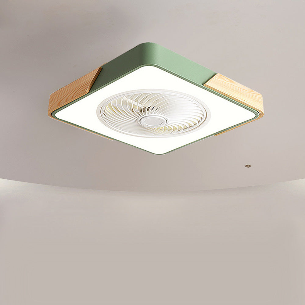 Rustic Wood Ceiling Fan with Efficient LED Lighting