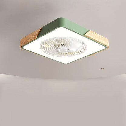 Rustic Wood Ceiling Fan with Efficient LED Lighting