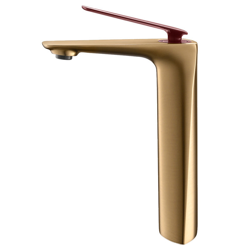 Stylish Single Handle Brass Bathroom Faucet
