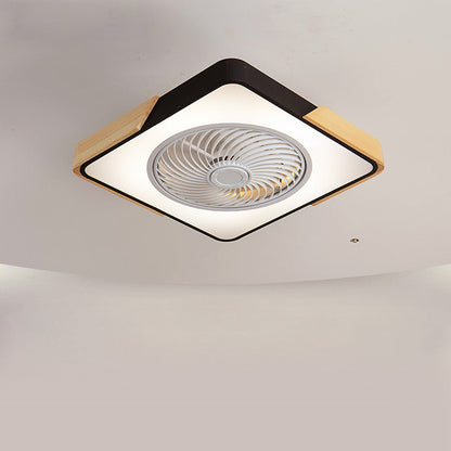 Rustic Wood Ceiling Fan with Efficient LED Lighting