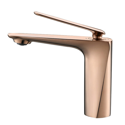 Luxury Gold Tone Single Handle Bathroom Faucet