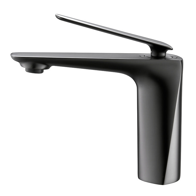 Luxury Gold Tone Single Handle Bathroom Faucet