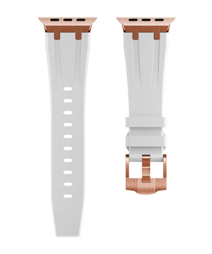 Soft Silicone Strap With Silver Buckle For Apple Watch