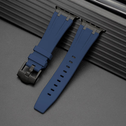 Soft Silicone Strap With Silver Buckle For Apple Watch