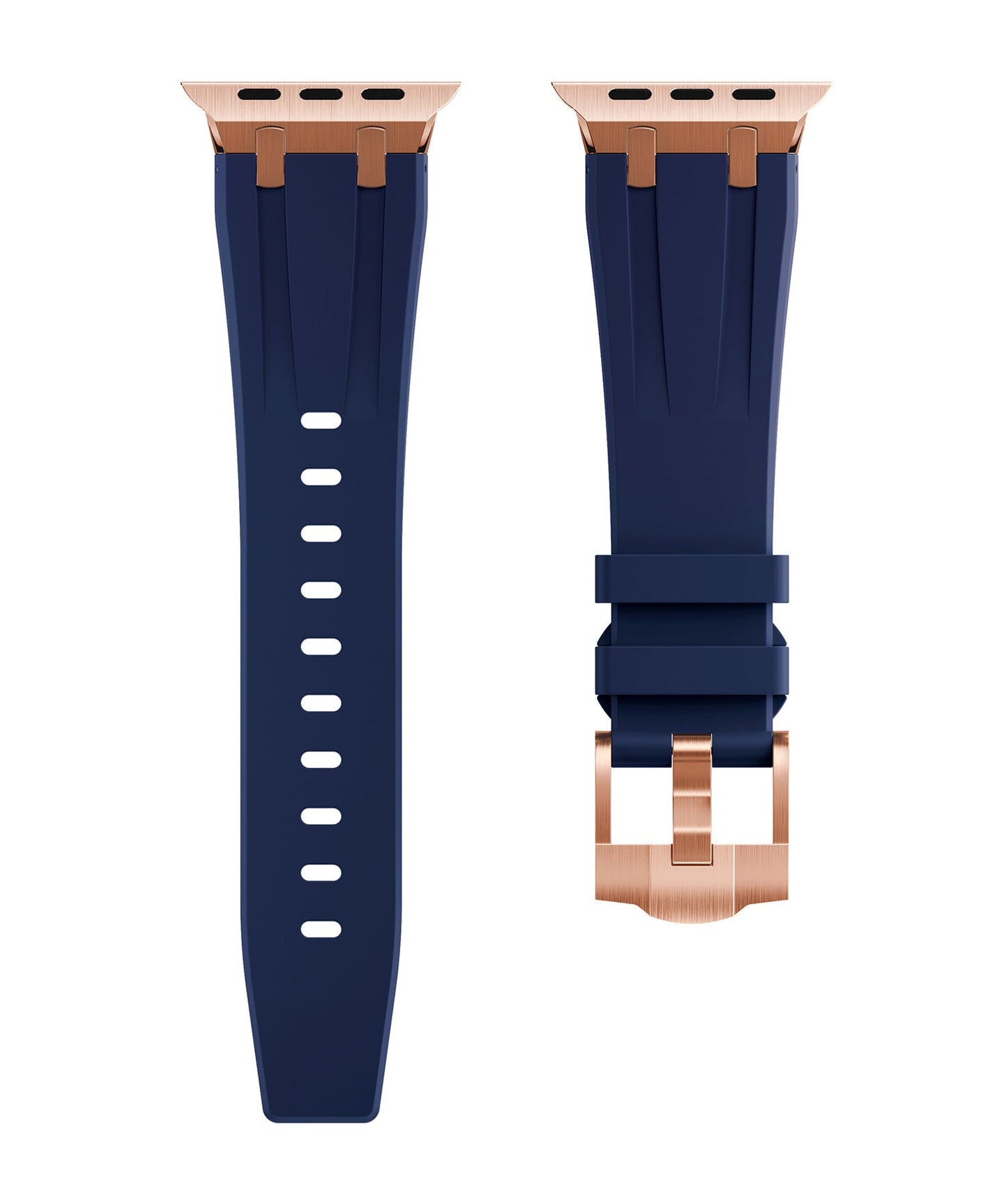 Soft Silicone Strap With Silver Buckle For Apple Watch