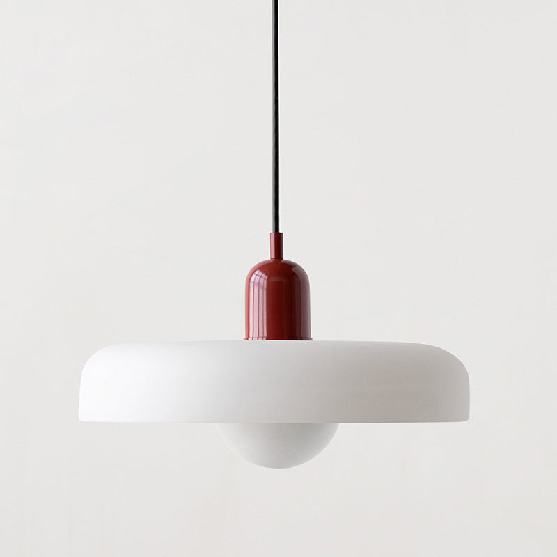 Colorful Glass Drop Pendant Light With Adjustable Arm