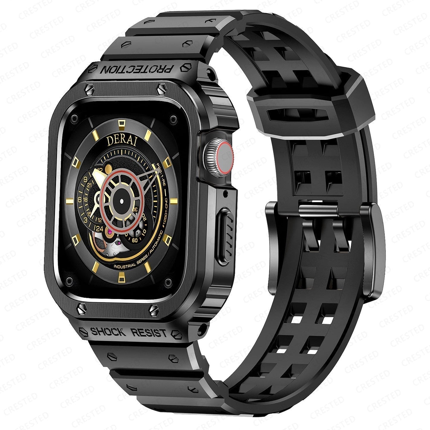 Durable Silicon Apple Watch Band With Metal Case - Lusomart