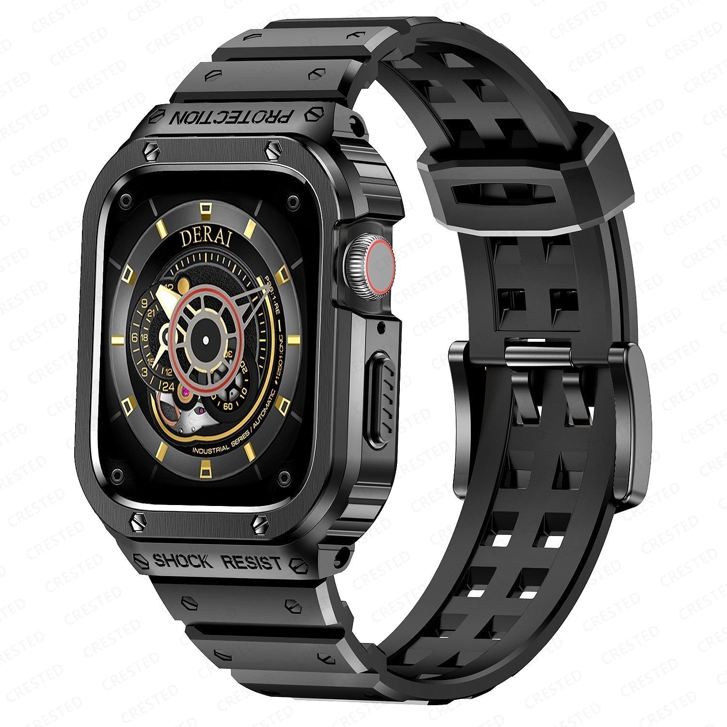 Durable Silicon Apple Watch Band With Metal Case - Lusomart