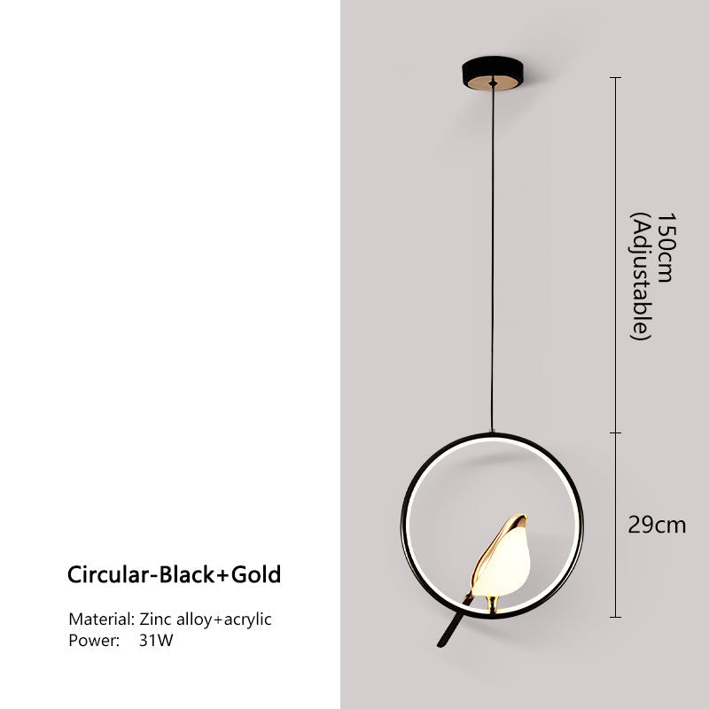 Modern Black Crystal Pendant Ceiling Light Fixture