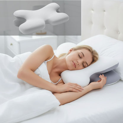 Contour Memory Foam Side Sleeper Pillow with Washable Cover - Lusomart